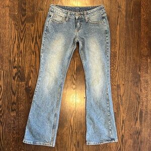 Brandy Melville low-rise medium wash flare jeans
